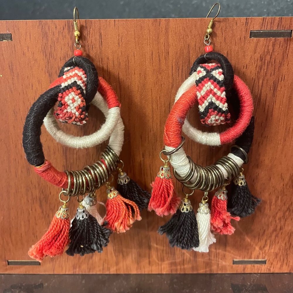 Colorful Bohemian Hoop Earrings